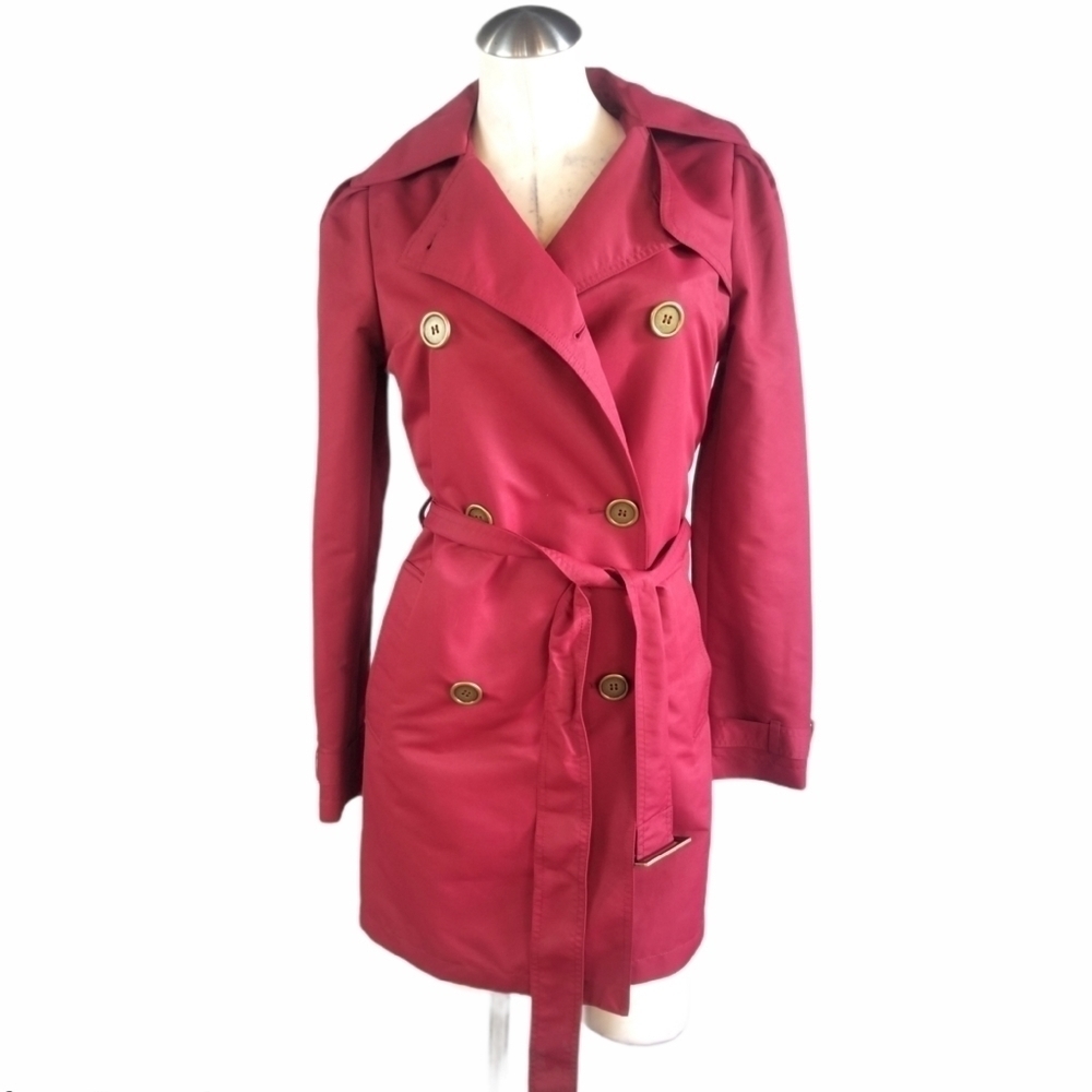 RLZ by Rachel Zoe XXS Belted Jacket Burgundy